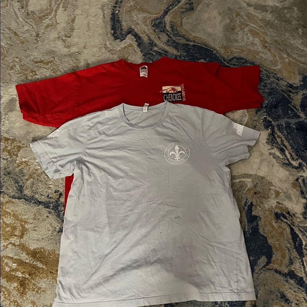 Red and Gray Cotton T-shirts bundle